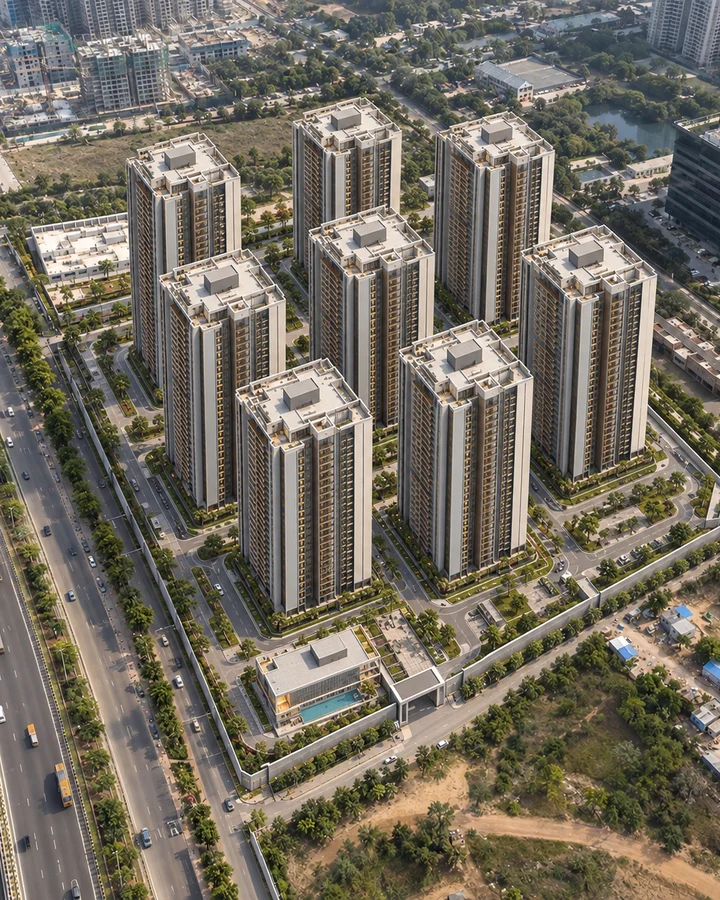 Zuari Gangothri Tribhuja project exterior reference image
